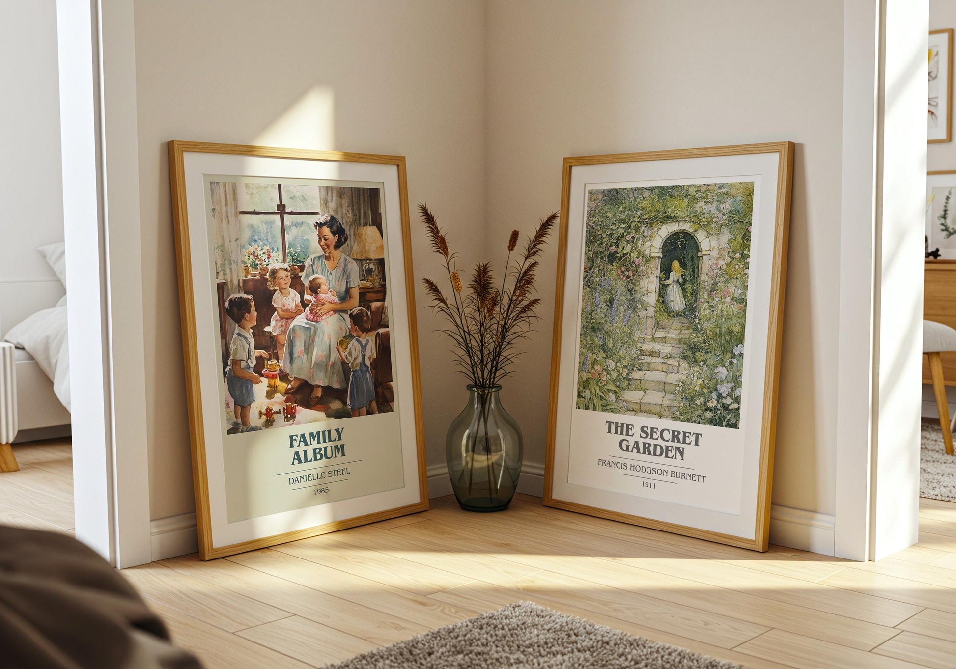 Family Album book cover poster paired in gallery wall – literary art prints