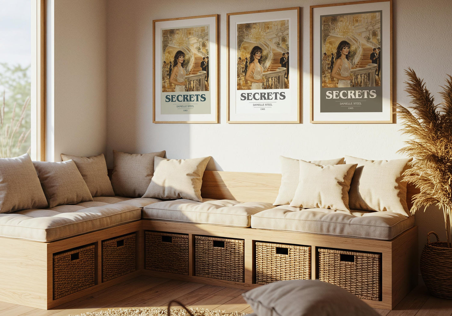 Secrets book cover poster paired in gallery wall – literary art prints