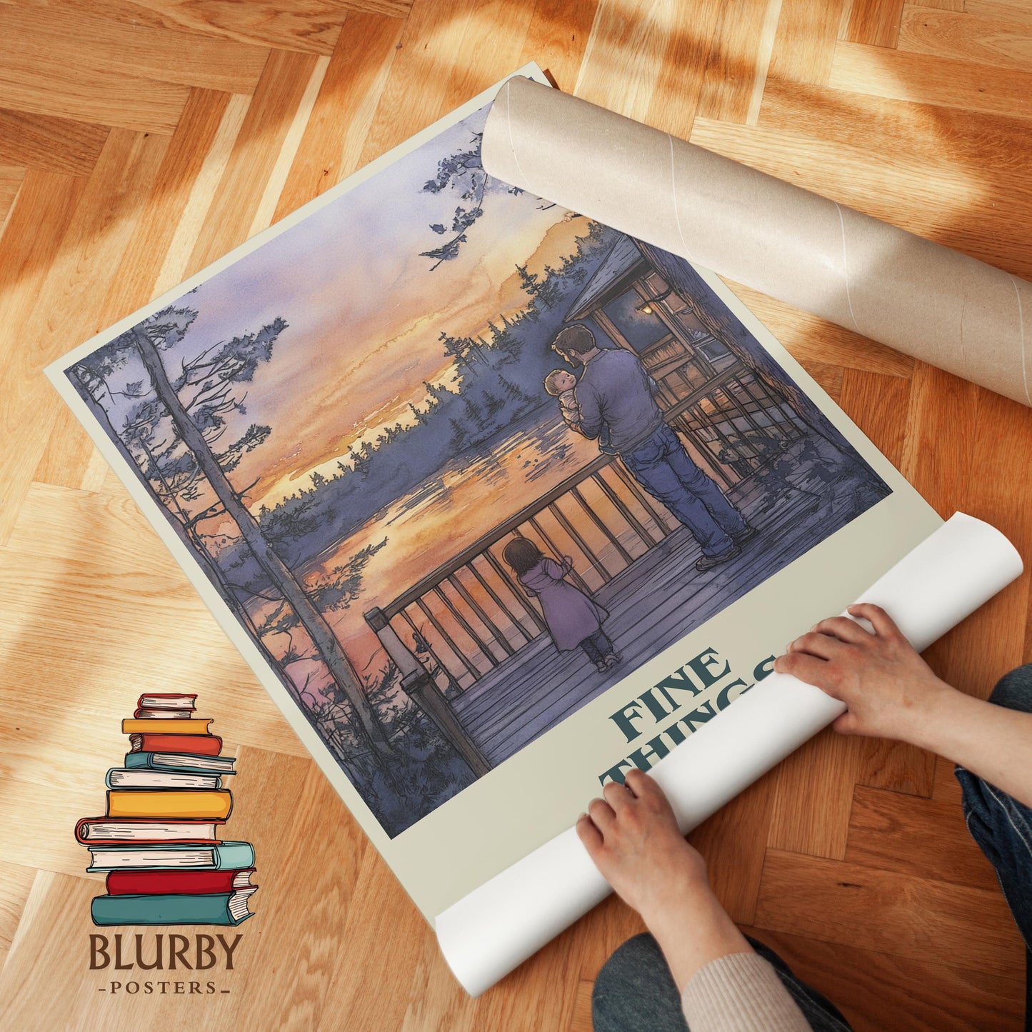 Fine Things book poster packaging – museum-quality print rolled in protective tube