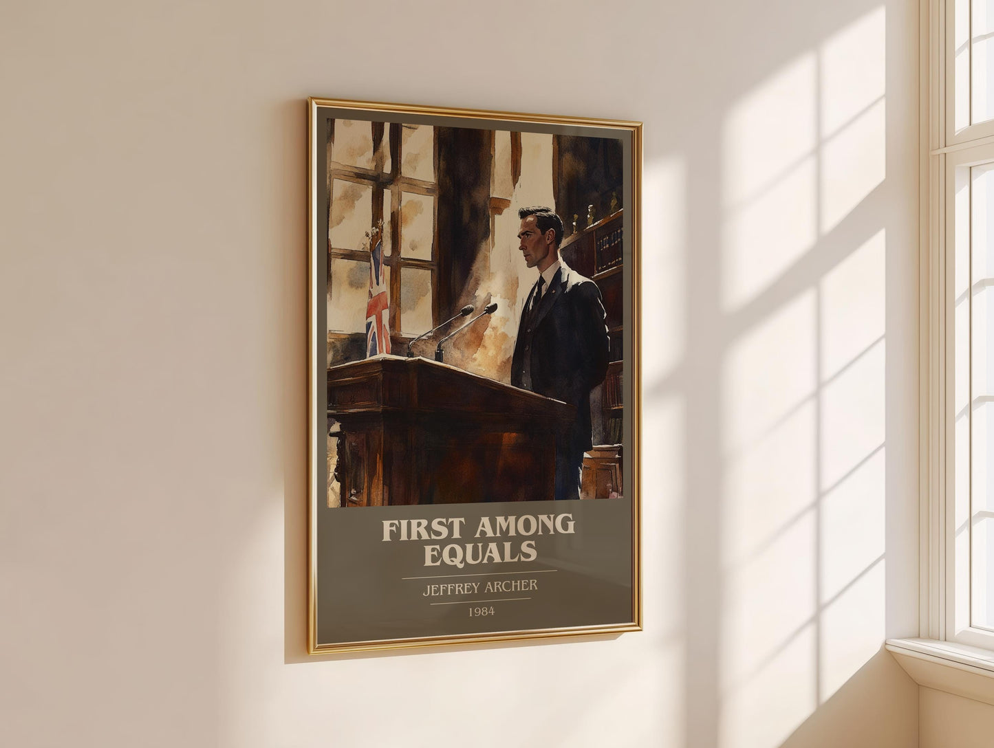 First Among Equals by Jeffrey Archer | Book Poster | Literary Art Gift For Book Lover | Novel Inspired Wall Art