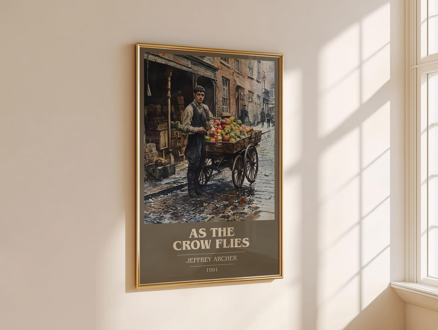 As The Crow Flies by Jeffrey Archer | Book Poster | Literary Art Gift For Book Lover | Novel Inspired Wall Art