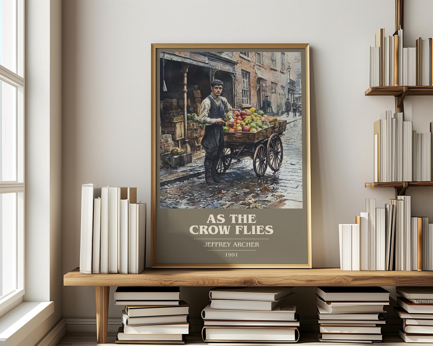 As The Crow Flies by Jeffrey Archer | Book Poster | Literary Art Gift For Book Lover | Novel Inspired Wall Art