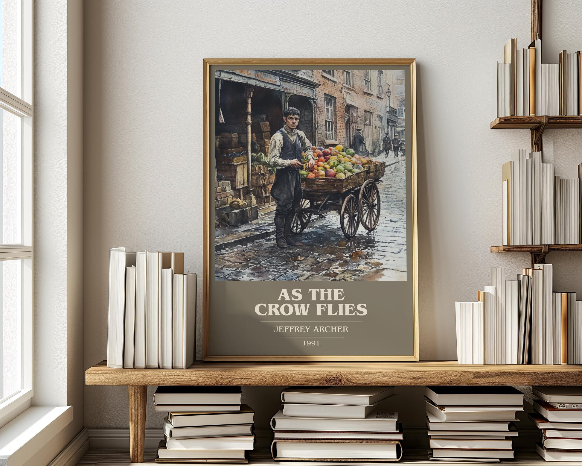 As The Crow Flies by Jeffrey Archer | Book Poster | Literary Art Gift For Book Lover | Novel Inspired Wall Art