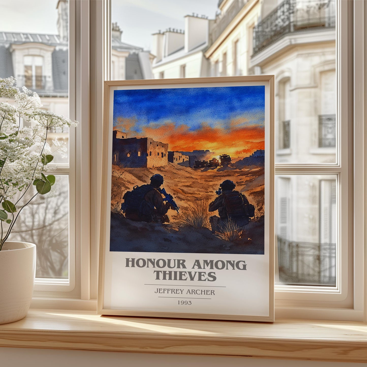 Honour Among Thieves by Jeffrey Archer | Book Poster | Literary Art Gift For Book Lover | Novel Inspired Wall Art