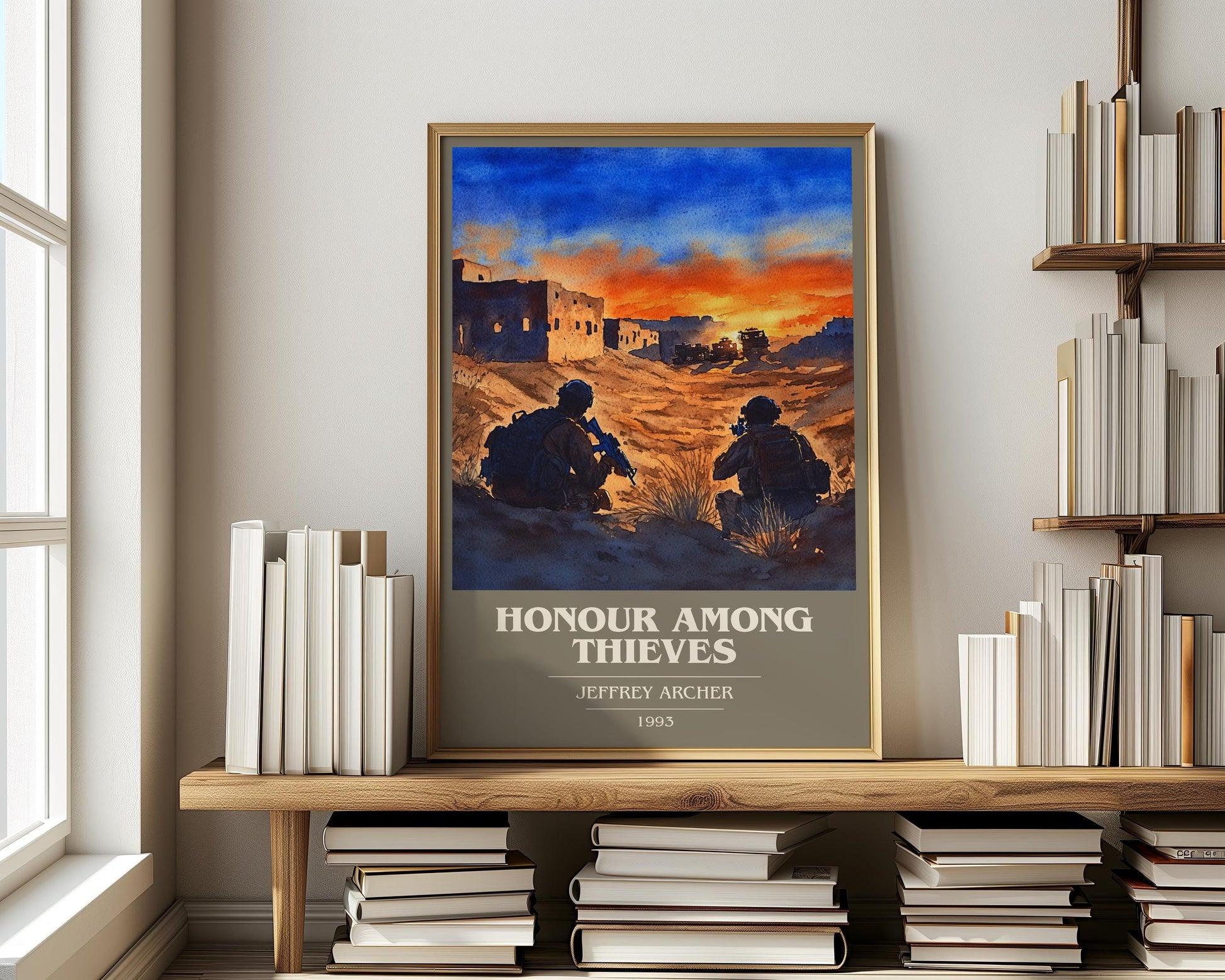 Honour Among Thieves by Jeffrey Archer | Book Poster | Literary Art Gift For Book Lover | Novel Inspired Wall Art