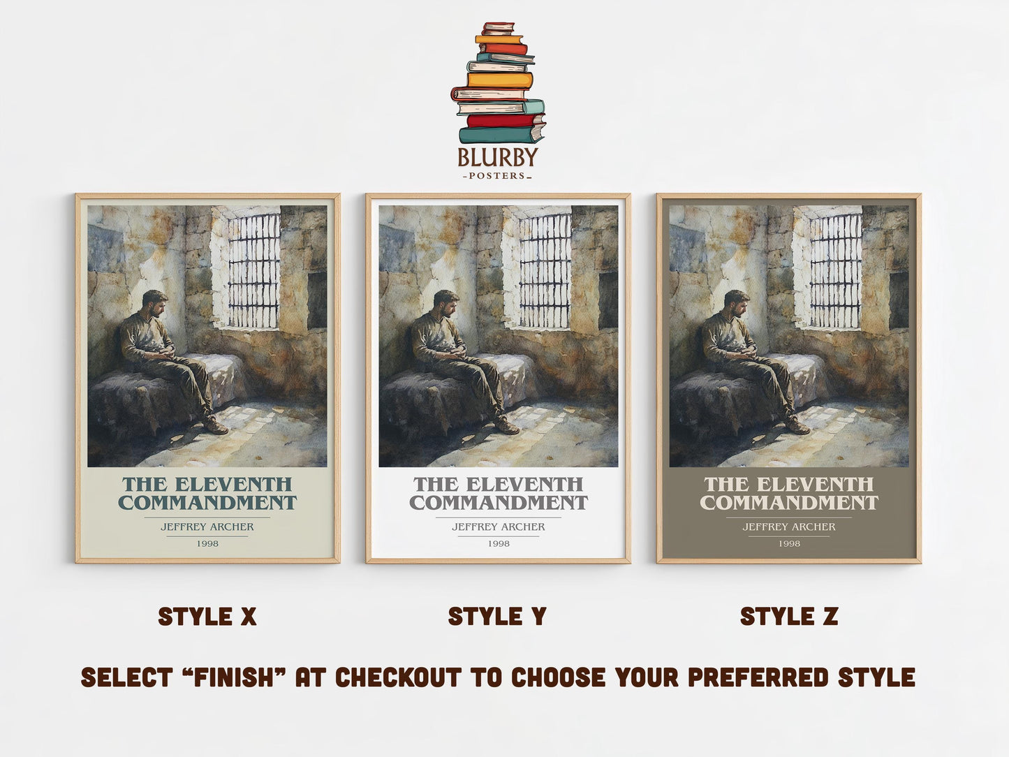 The Eleventh Commandmant by Jeffrey Archer | Book Poster | Literary Art Gift For Book Lover | Novel Inspired Wall Art