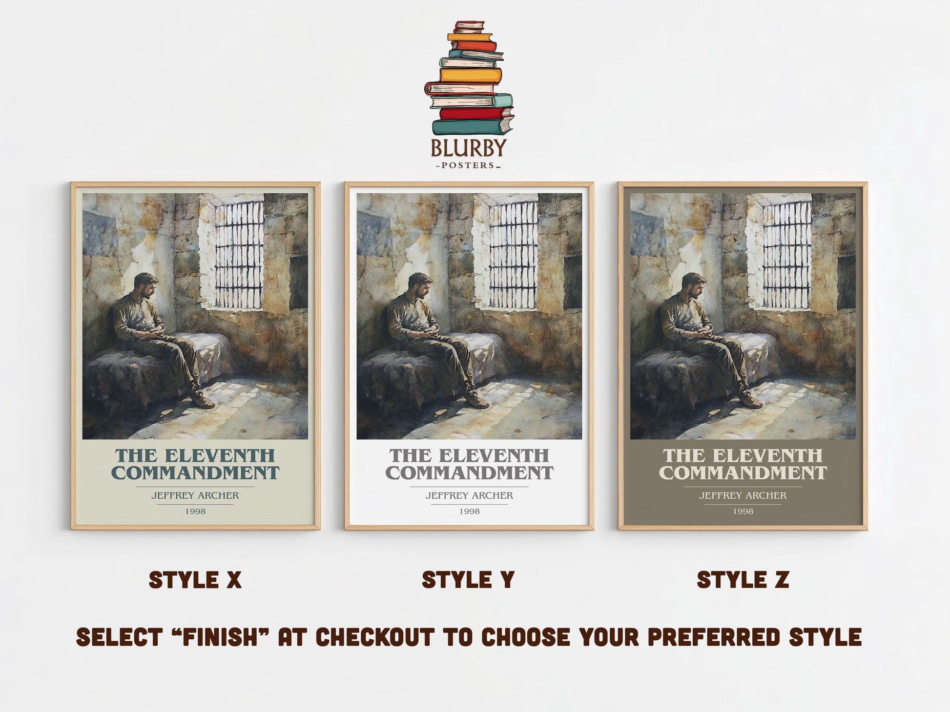 The Eleventh Commandmant by Jeffrey Archer | Book Poster | Literary Art Gift For Book Lover | Novel Inspired Wall Art