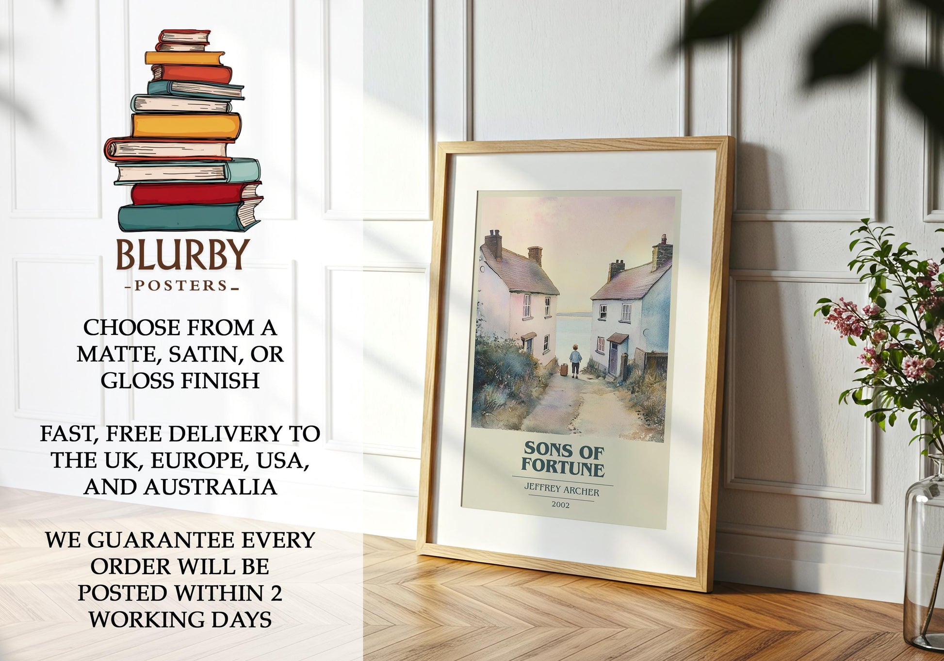 Sons Of Fortune by Jeffrey Archer | Book Poster | Literary Art Gift For Book Lover | Novel Inspired Wall Art