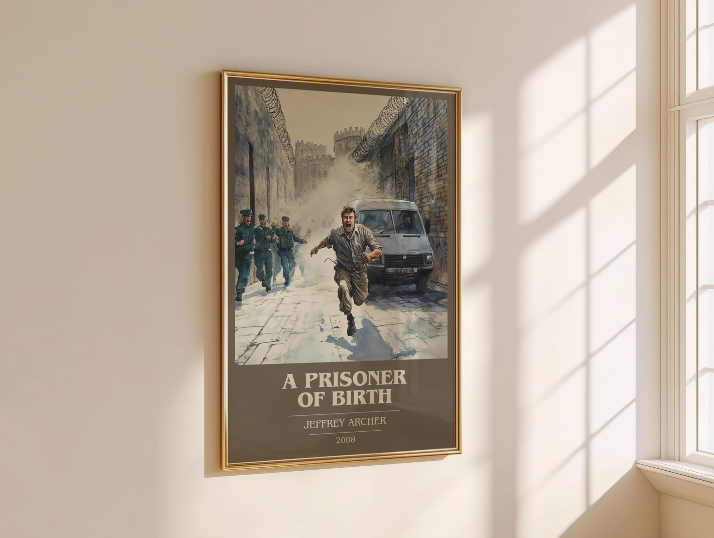 A Prisoner Of Birth by Jeffrey Archer | Book Poster | Literary Art Gift For Book Lover | Novel Inspired Wall Art