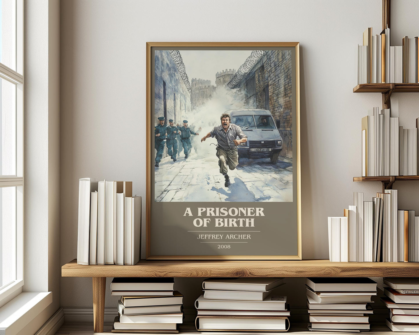 A Prisoner Of Birth by Jeffrey Archer | Book Poster | Literary Art Gift For Book Lover | Novel Inspired Wall Art