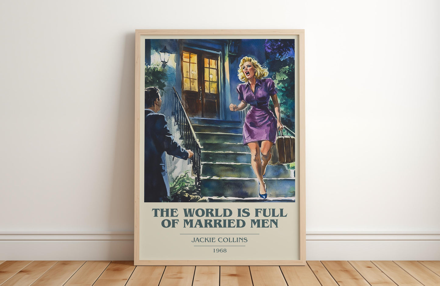 The World Is Full Of Married Men by Jackie Collins | Book Poster | Literary Art Gift For Book Lover | Novel Inspired Wall Art