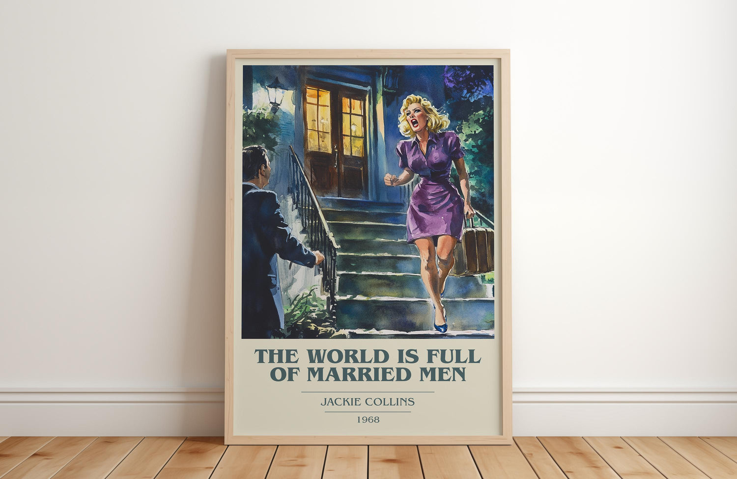 The World Is Full Of Married Men by Jackie Collins | Book Poster | Literary Art Gift For Book Lover | Novel Inspired Wall Art
