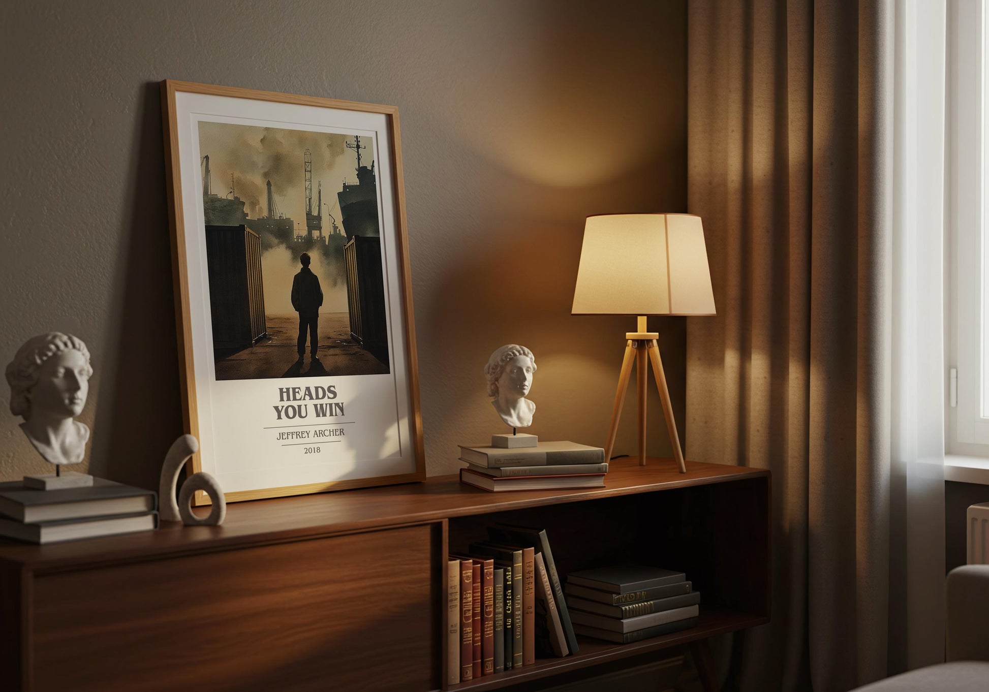 Heads You Win by Jeffrey Archer | Book Poster | Literary Art Gift For Book Lover | Novel Inspired Wall Art