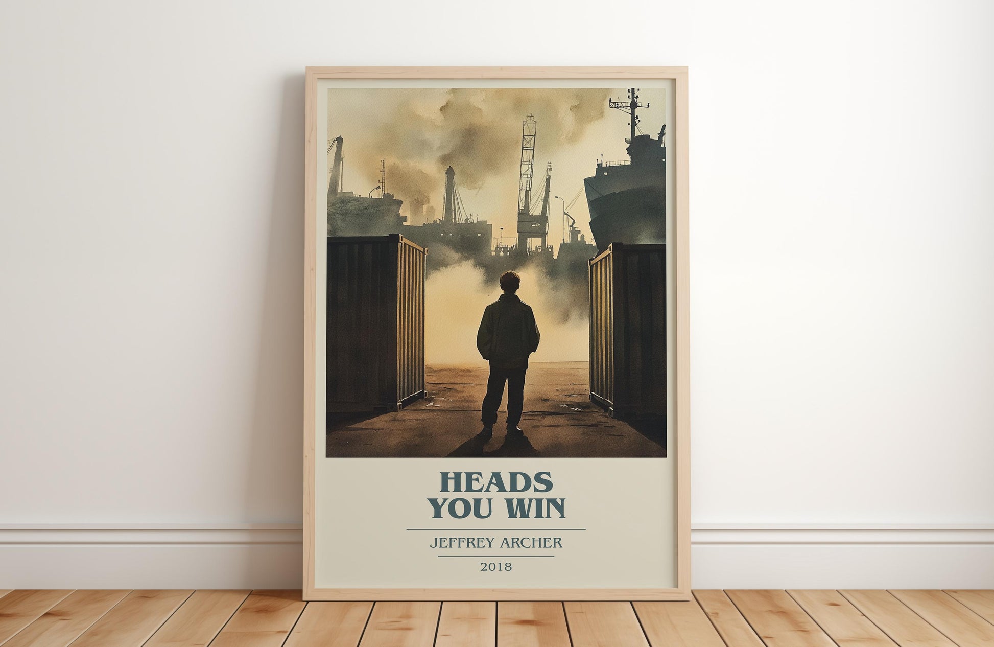 Heads You Win by Jeffrey Archer | Book Poster | Literary Art Gift For Book Lover | Novel Inspired Wall Art