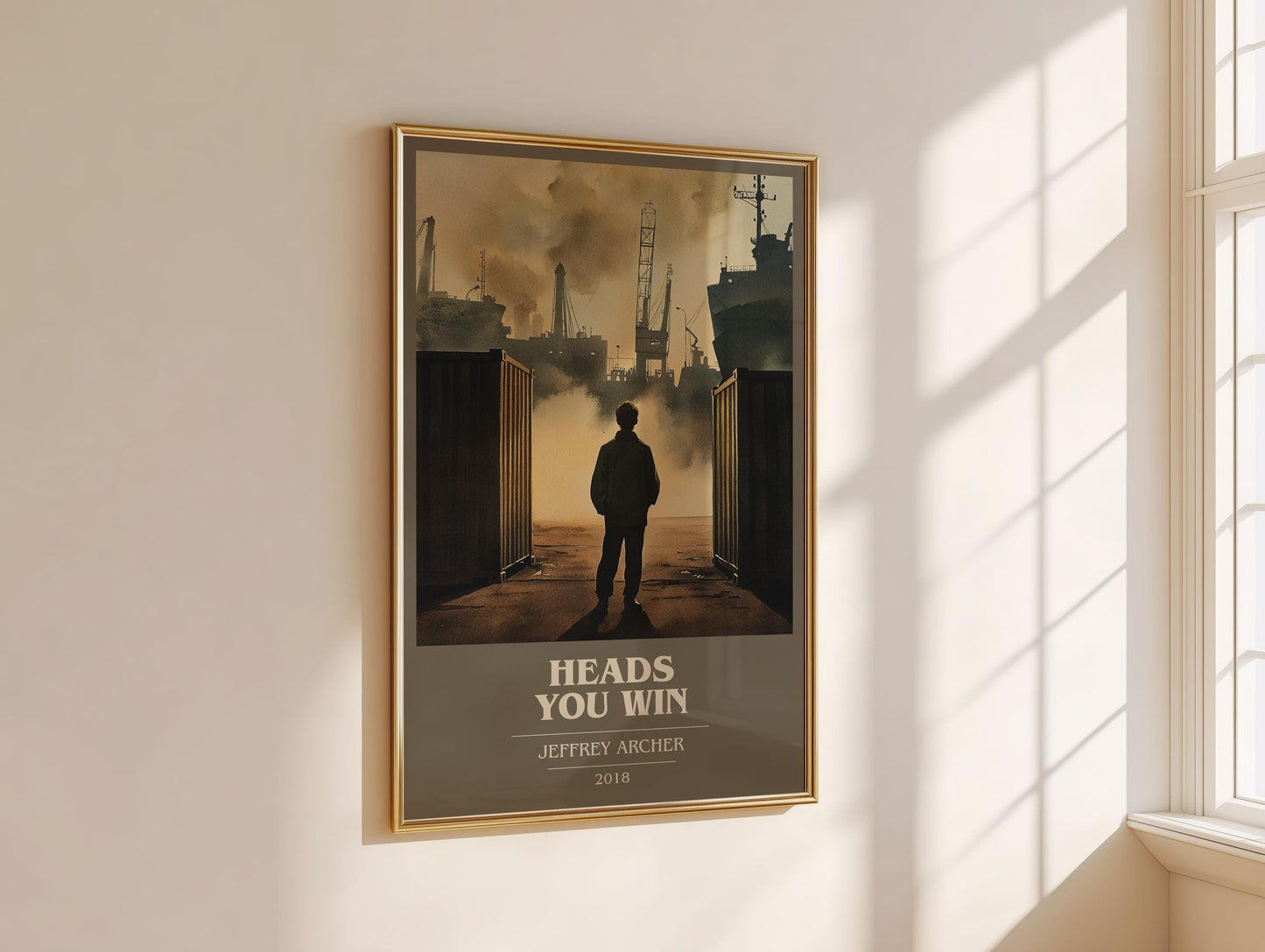 Heads You Win by Jeffrey Archer | Book Poster | Literary Art Gift For Book Lover | Novel Inspired Wall Art