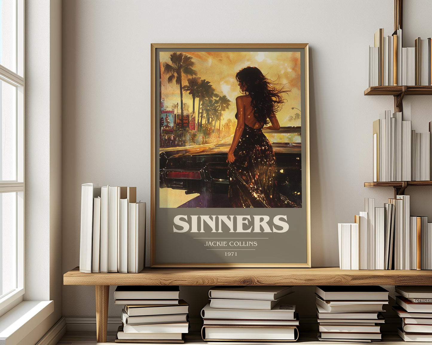 Sinners by Jackie Collins | Book Poster | Literary Art Gift For Book Lover | Novel Inspired Wall Art