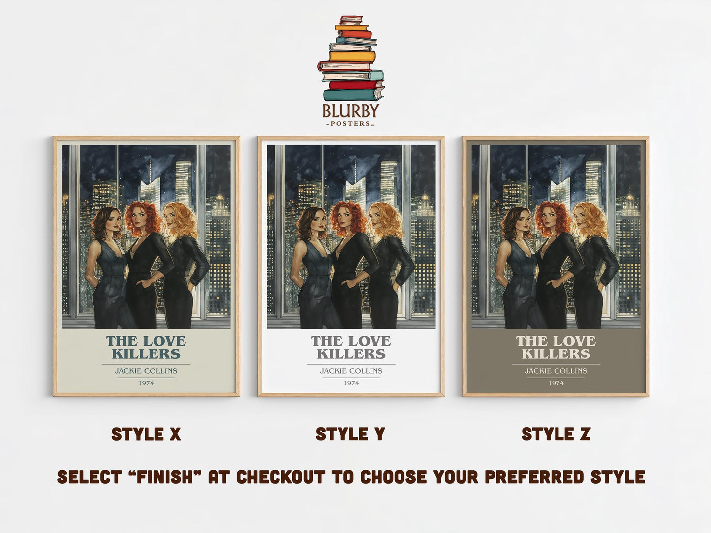 The Love Killers by Jackie Collins | Book Poster | Literary Art Gift For Book Lover | Novel Inspired Wall Art