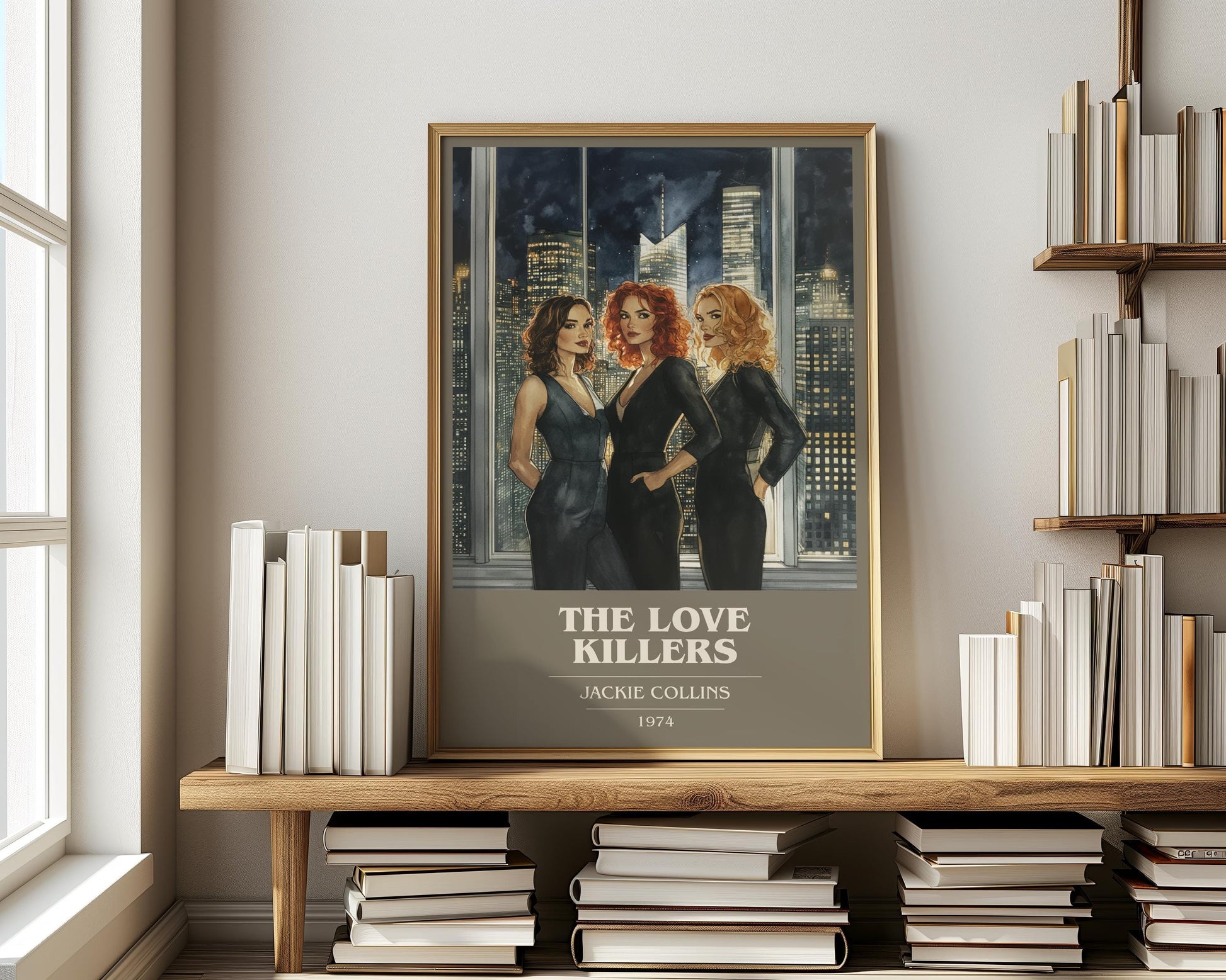 The Love Killers by Jackie Collins | Book Poster | Literary Art Gift For Book Lover | Novel Inspired Wall Art