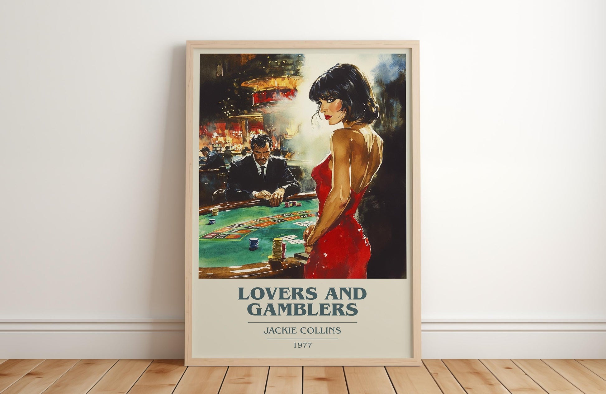 Lovers and Gamblers by Jackie Collins | Book Poster | Literary Art Gift For Book Lover | Novel Inspired Wall Art