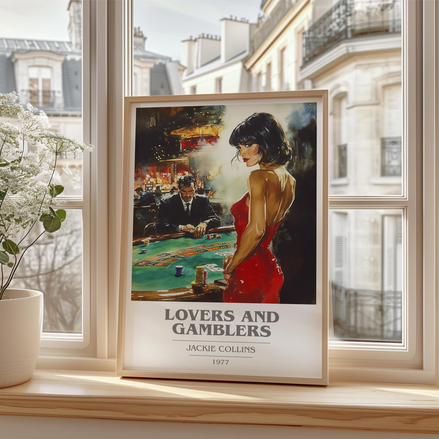Lovers and Gamblers by Jackie Collins | Book Poster | Literary Art Gift For Book Lover | Novel Inspired Wall Art