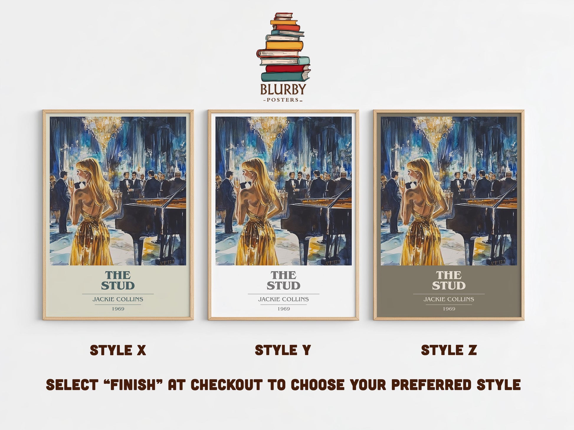 The Stud by Jackie Collins | Book Poster | Literary Art Gift For Book Lover | Novel Inspired Wall Art