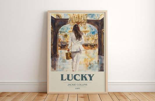 Lucky by Jackie Collins | Book Poster | Literary Art Gift For Book Lover | Novel Inspired Wall Art