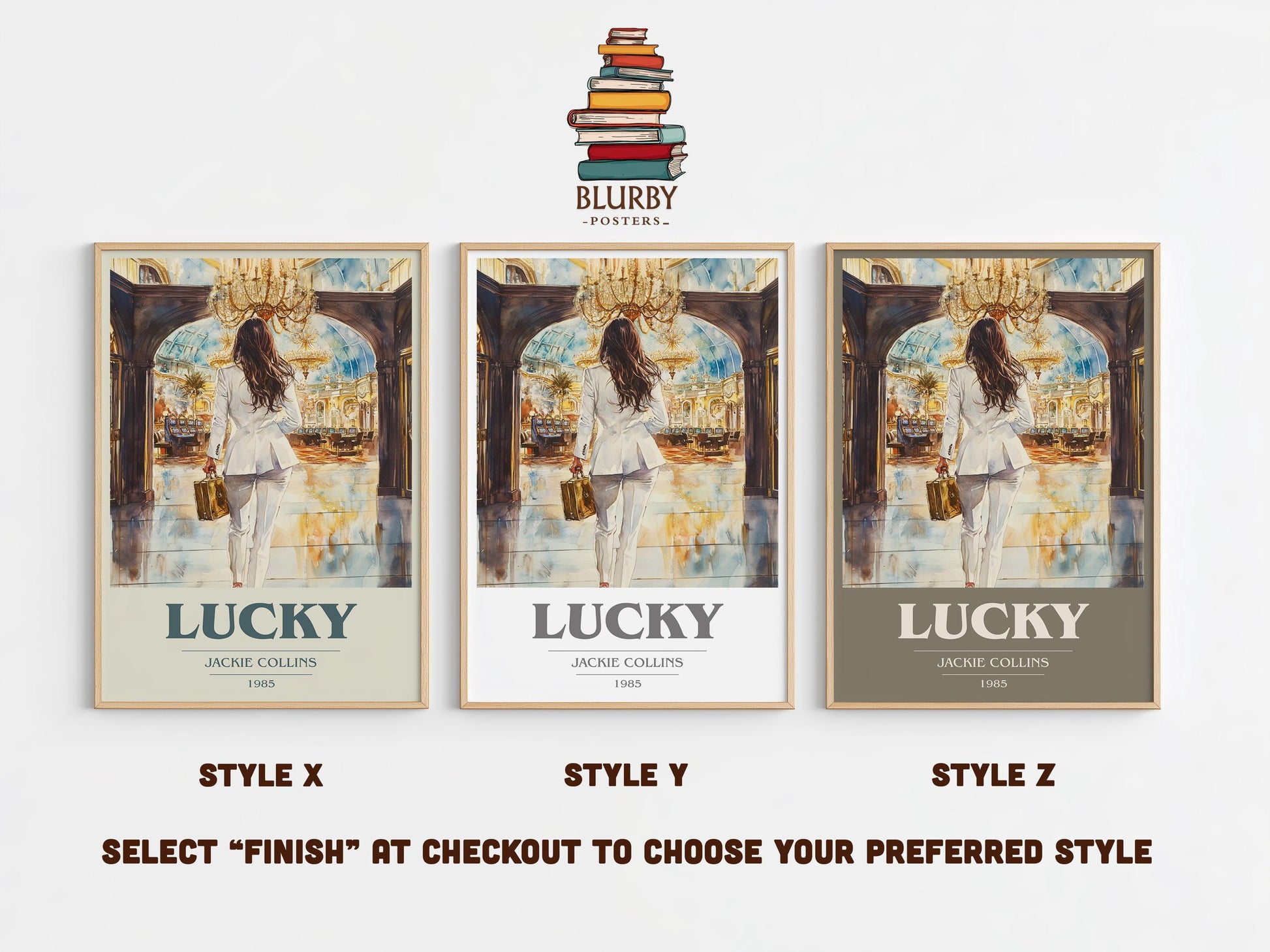 Lucky by Jackie Collins | Book Poster | Literary Art Gift For Book Lover | Novel Inspired Wall Art