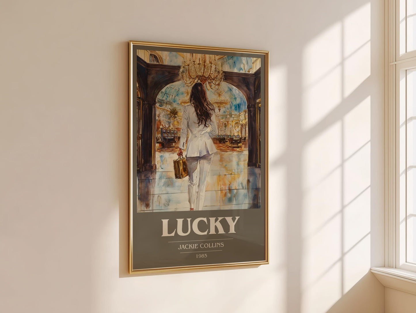 Lucky by Jackie Collins | Book Poster | Literary Art Gift For Book Lover | Novel Inspired Wall Art