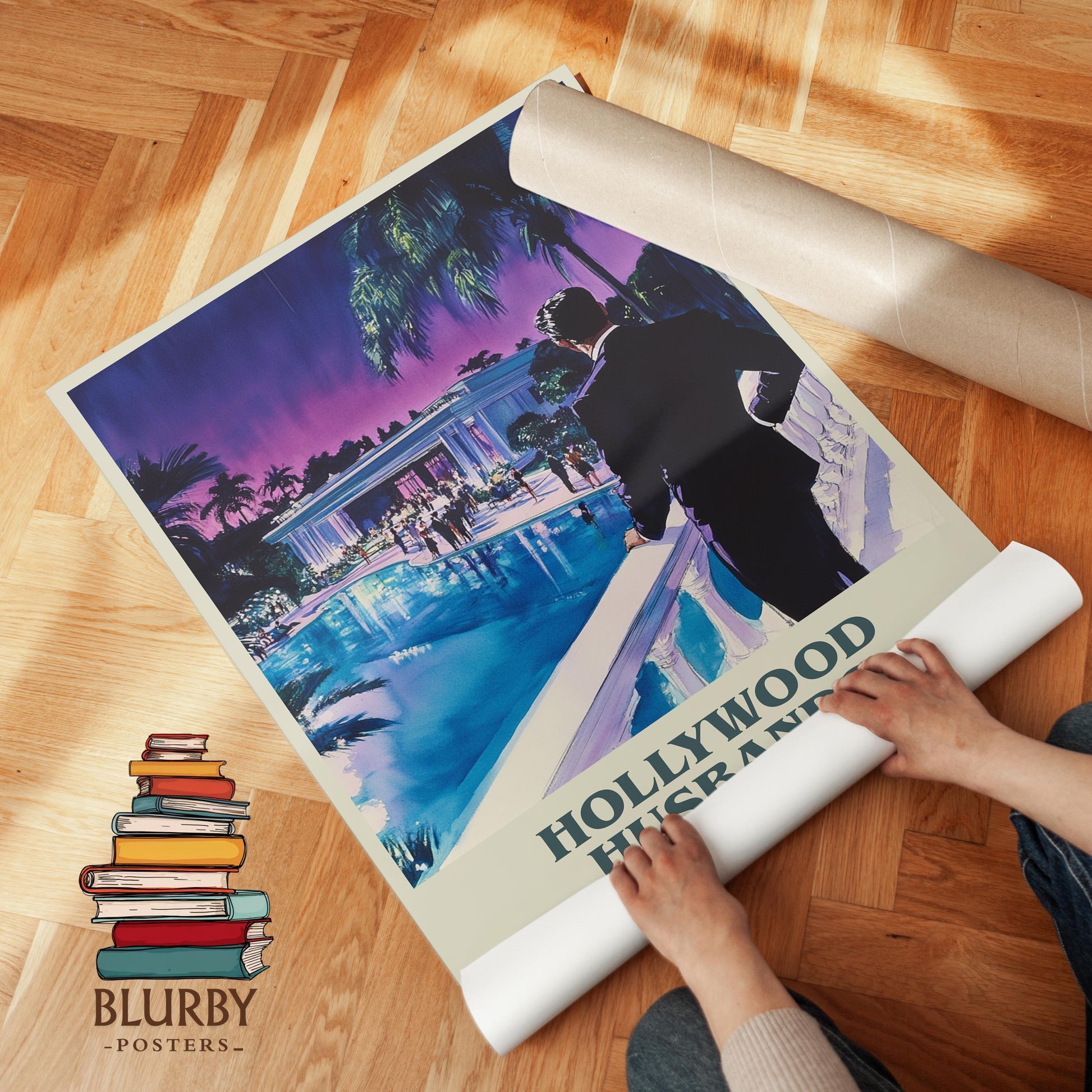 Hollywood Husbands by Jackie Collins | Book Poster | Literary Art Gift For Book Lover | Novel Inspired Wall Art