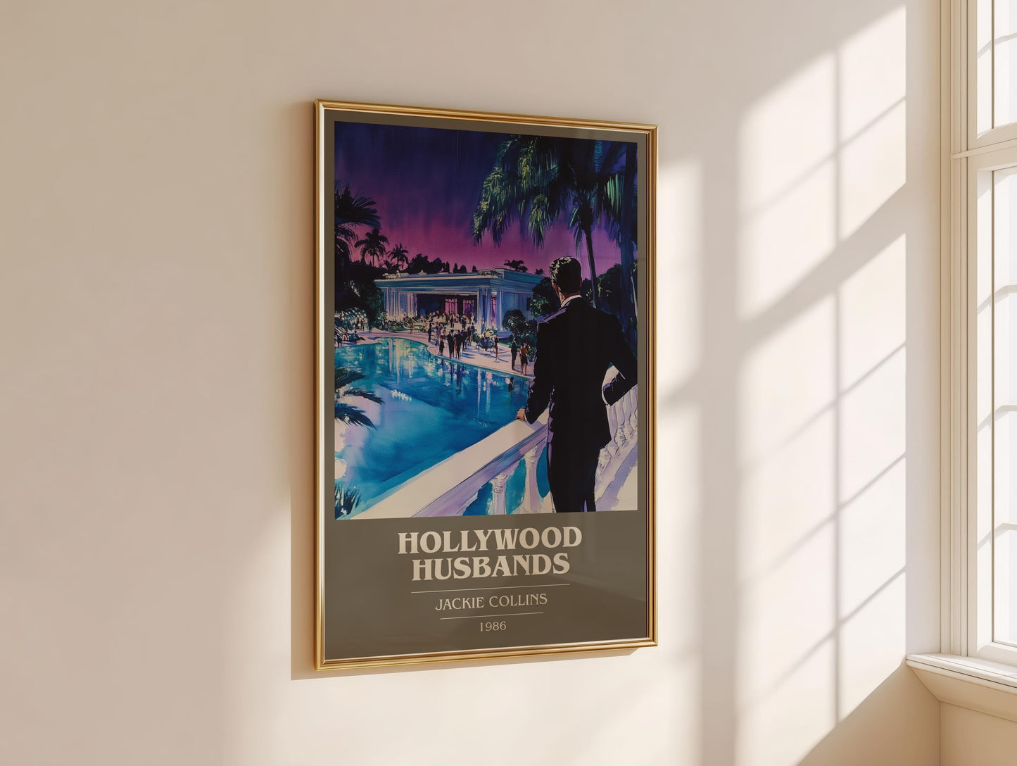 Hollywood Husbands by Jackie Collins | Book Poster | Literary Art Gift For Book Lover | Novel Inspired Wall Art