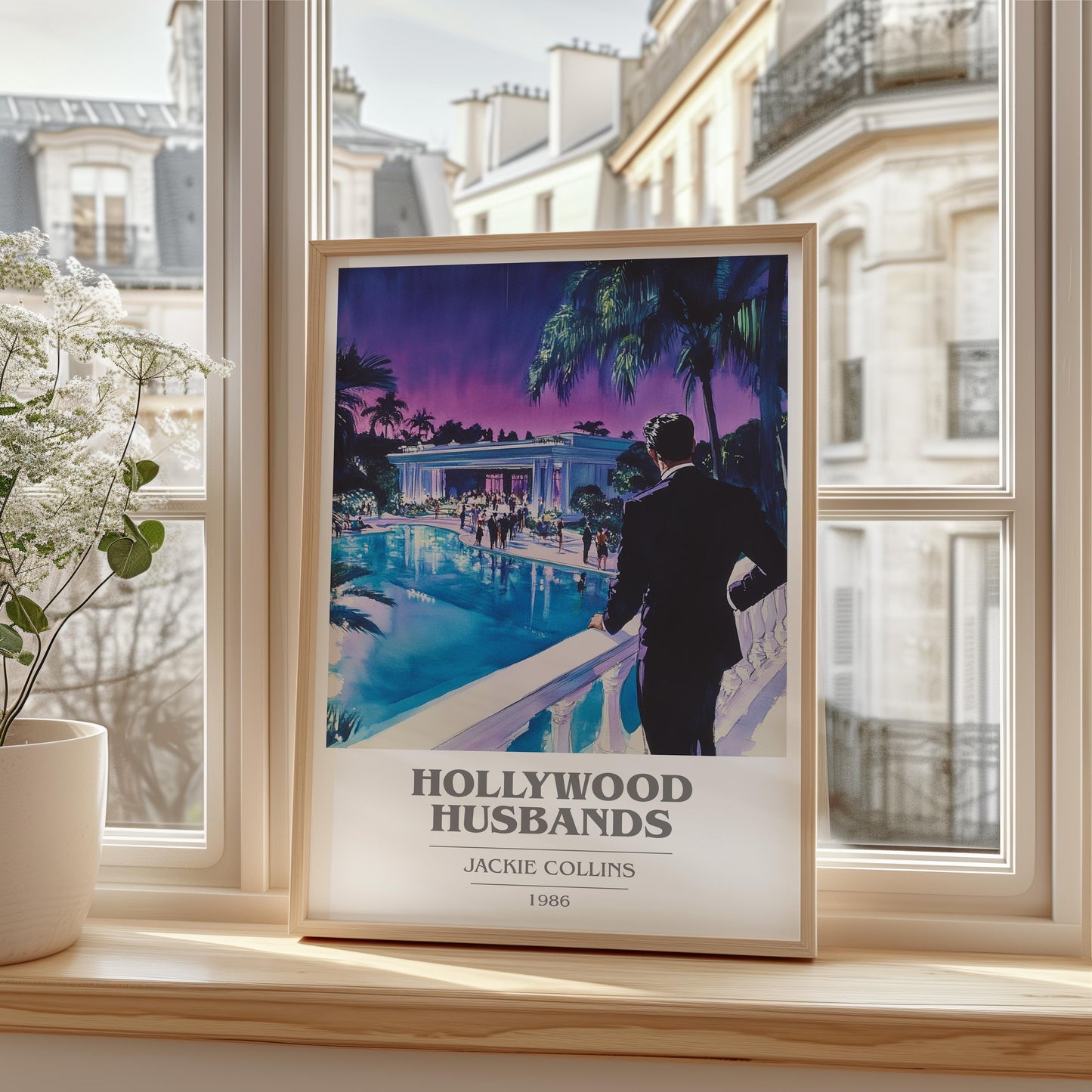 Hollywood Husbands by Jackie Collins | Book Poster | Literary Art Gift For Book Lover | Novel Inspired Wall Art