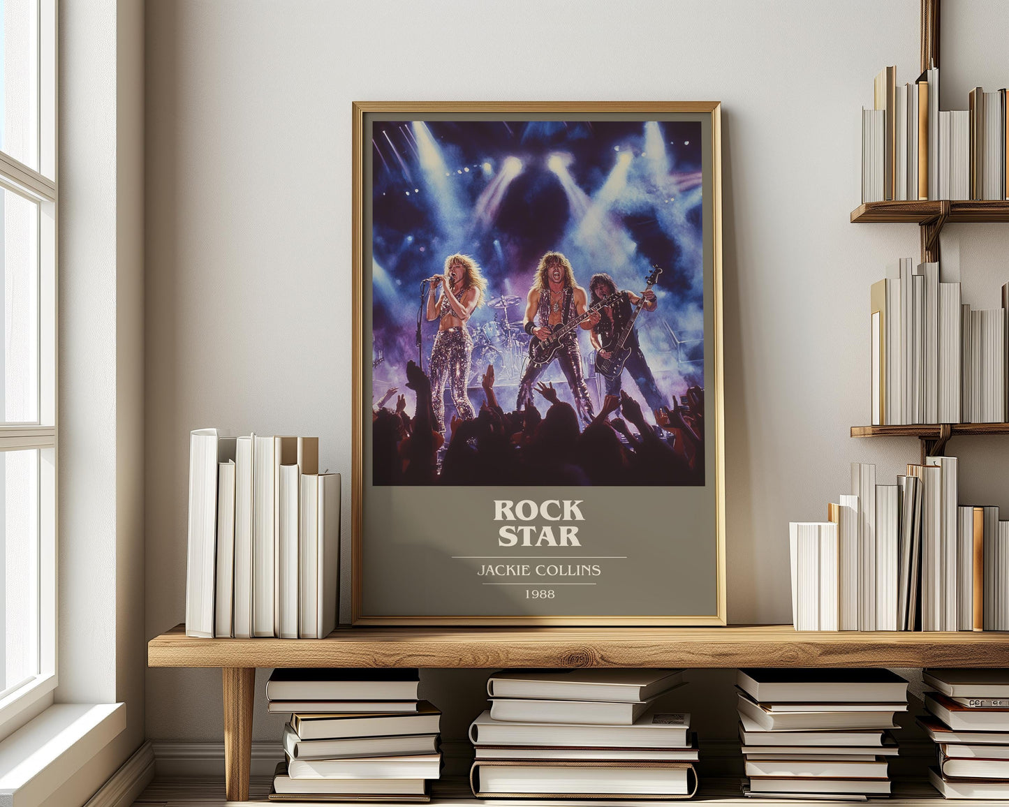 Rock Star by Jackie Collins | Book Poster | Literary Art Gift For Book Lover | Novel Inspired Wall Art