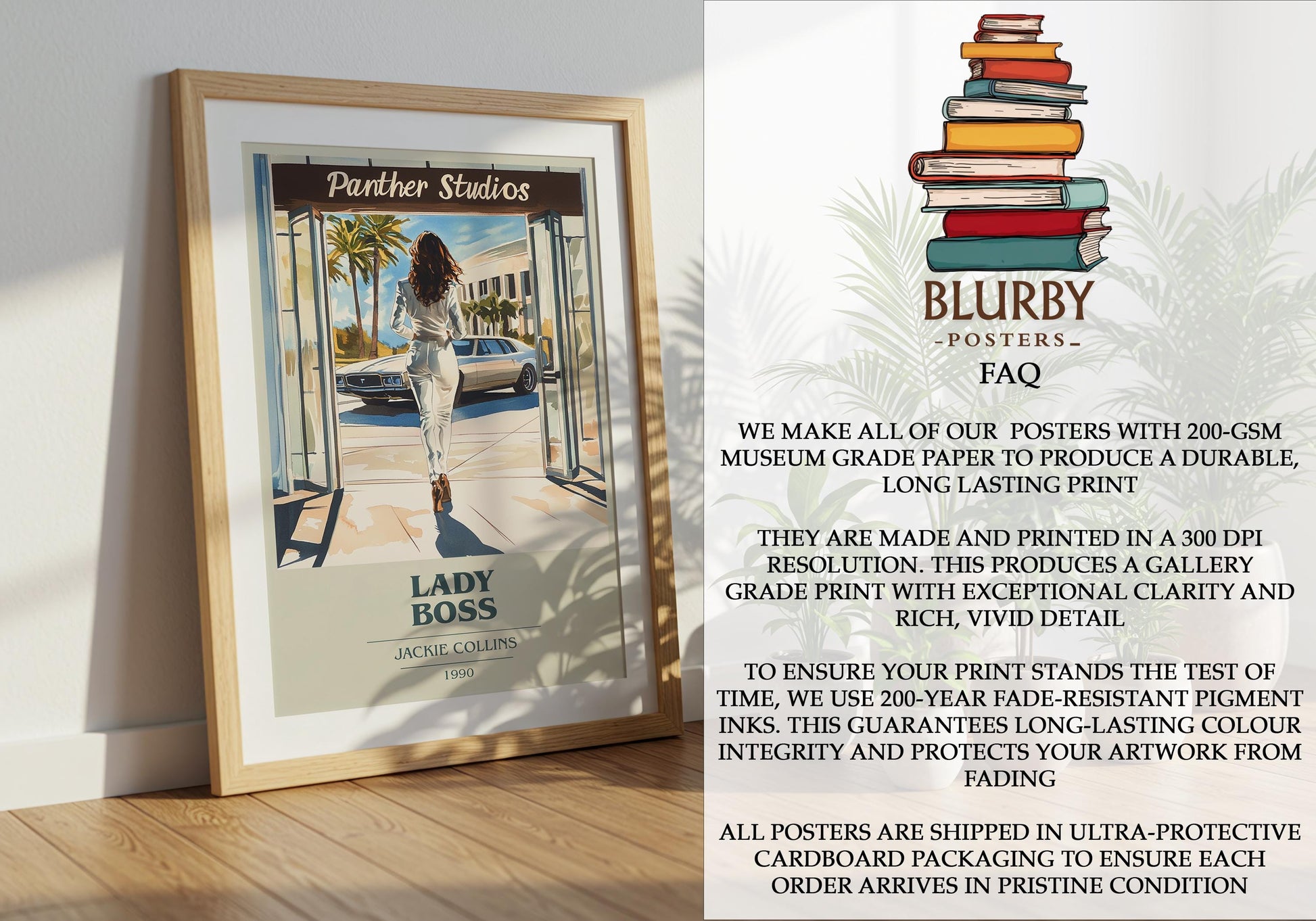 Lady Boss by Jackie Collins | Book Poster | Literary Art Gift For Book Lover | Novel Inspired Wall Art