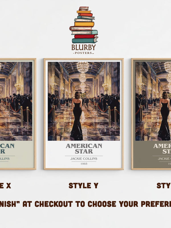 American Star book cover print in frame leaning in hallway – romance wall art