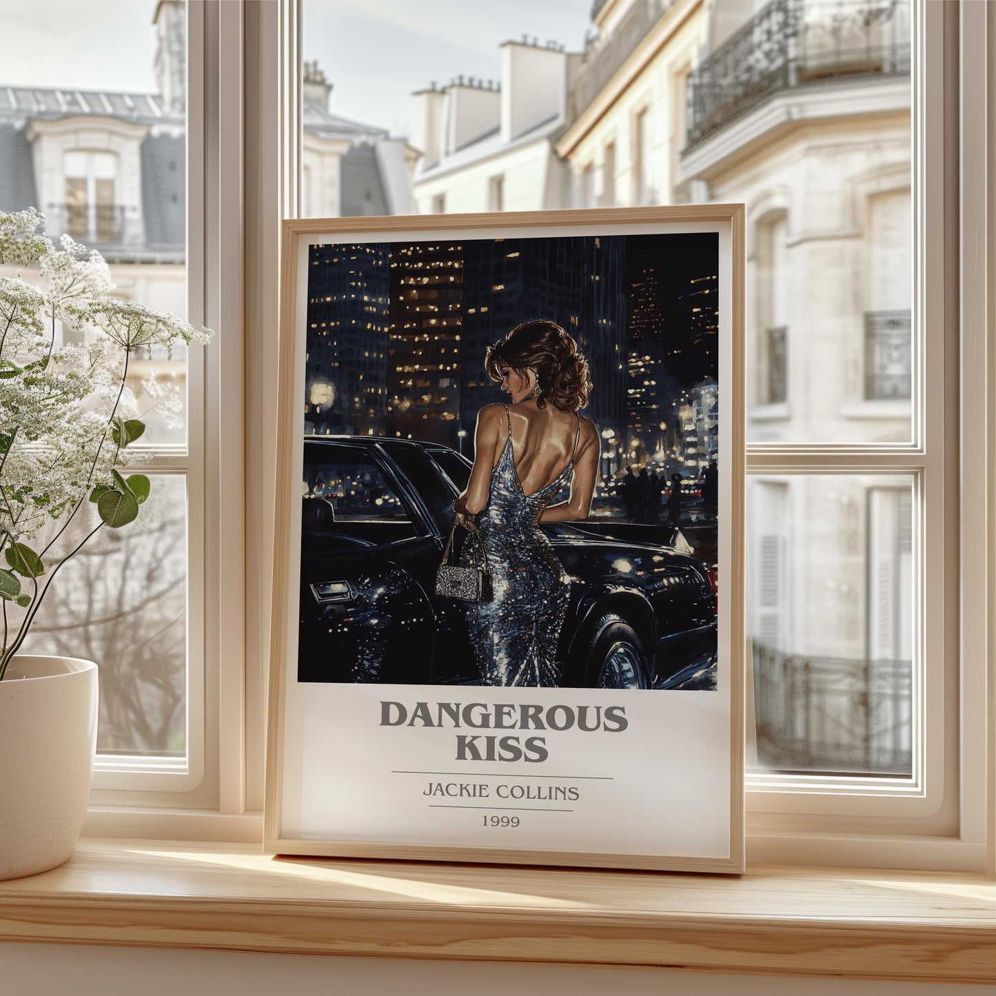Dangerous Kiss by Jackie Collins | Book Poster | Literary Art Gift For Book Lover | Novel Inspired Wall Art