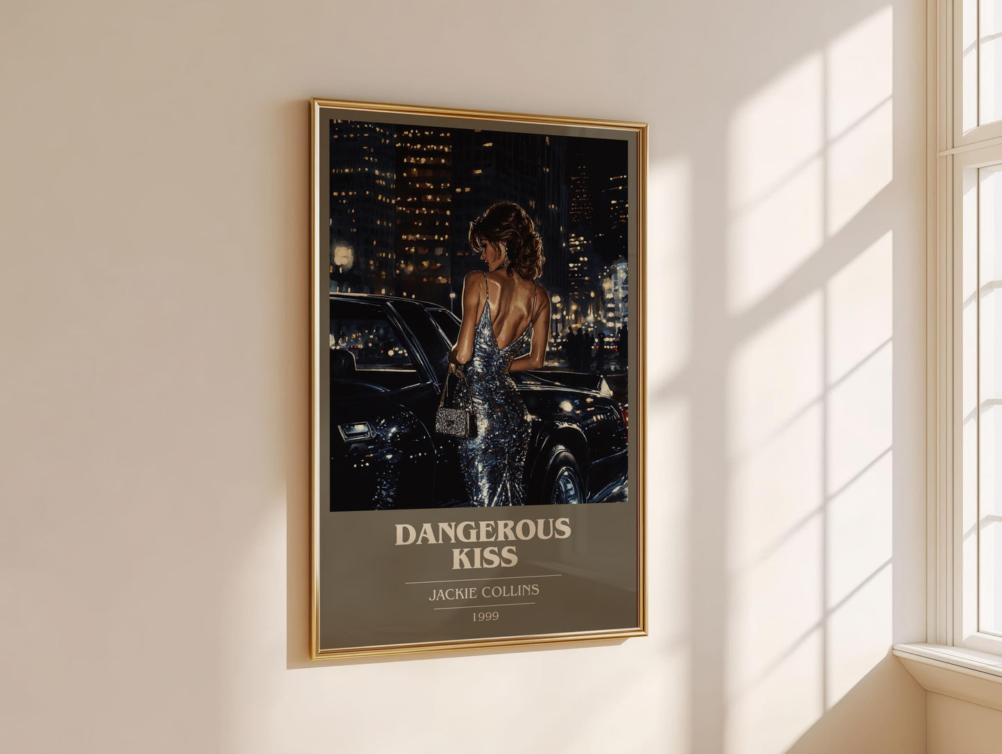 Dangerous Kiss by Jackie Collins | Book Poster | Literary Art Gift For Book Lover | Novel Inspired Wall Art