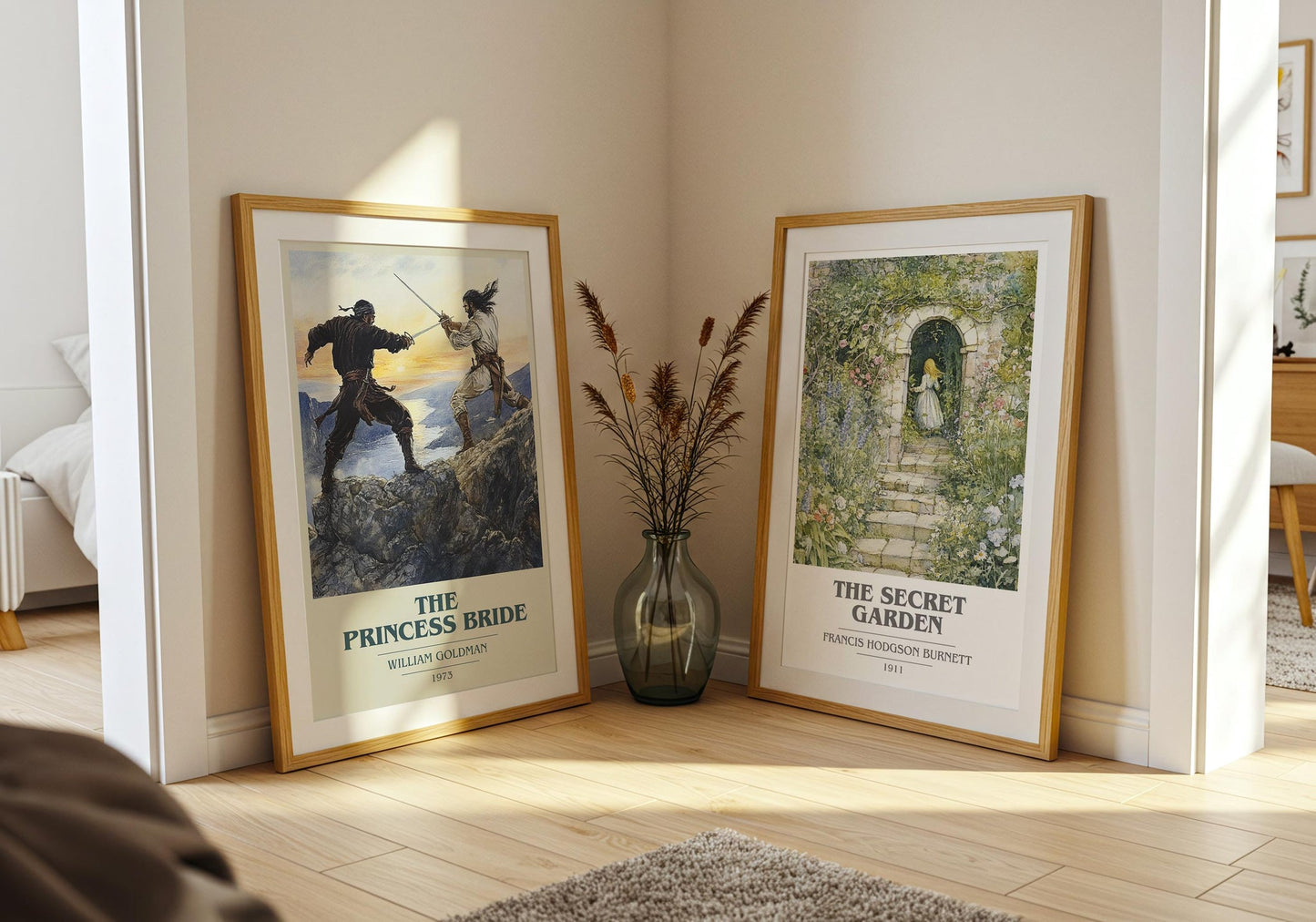 The Princess Bride book cover poster paired in gallery wall – literary art prints