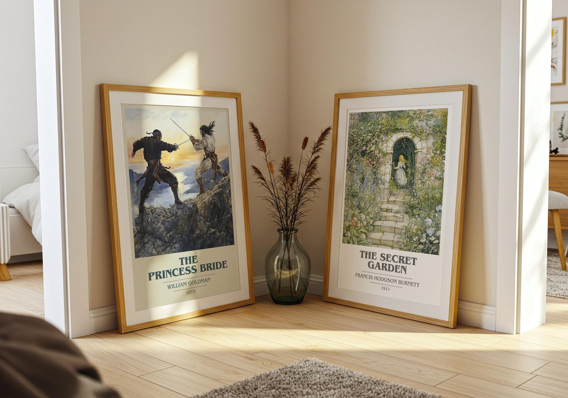 The Princess Bride book cover poster paired in gallery wall – literary art prints