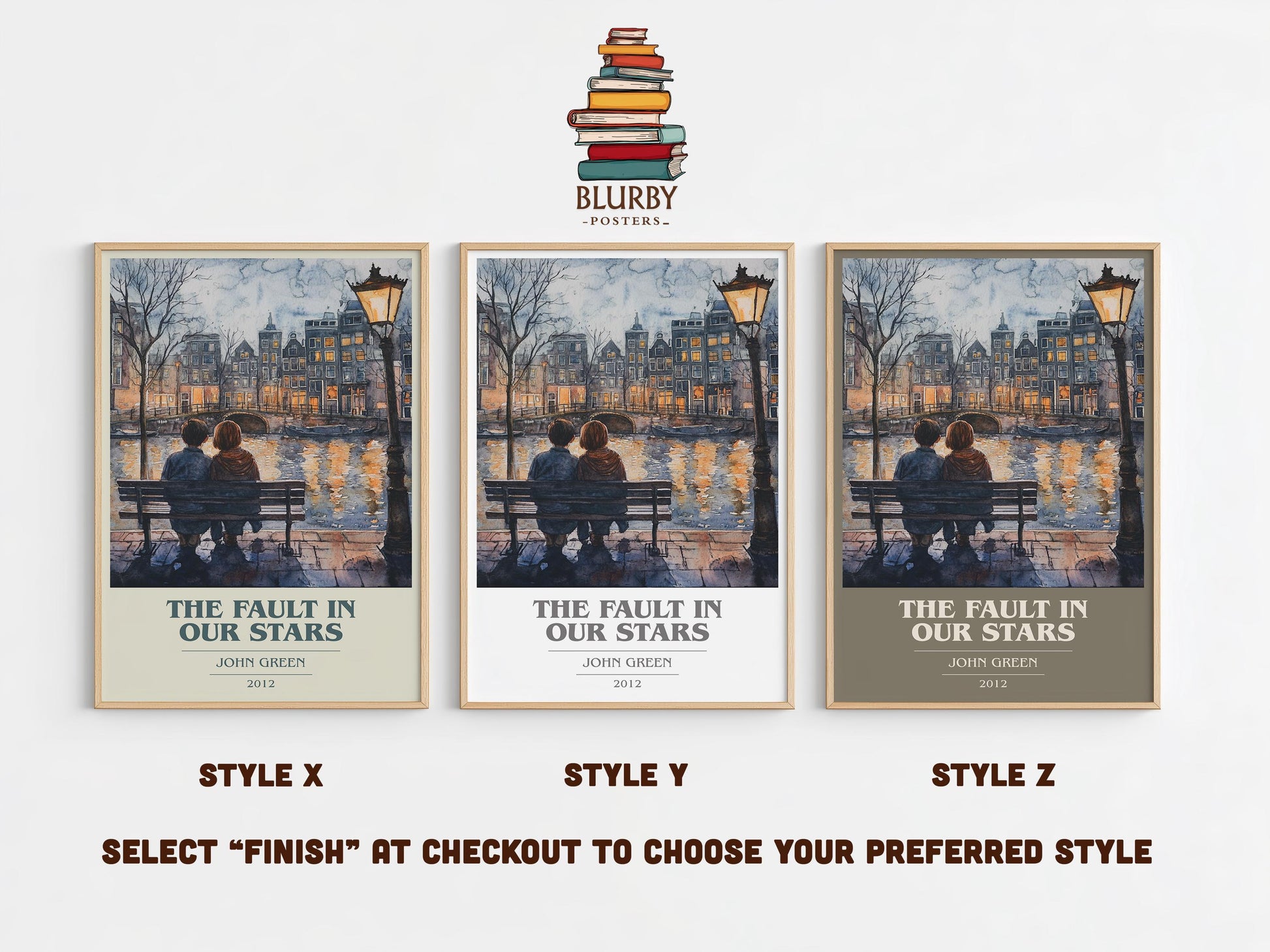 The Fault In Our Stars by John Green | Book Poster | Literary Art Gift For Book Lover | Novel Inspired Wall Art