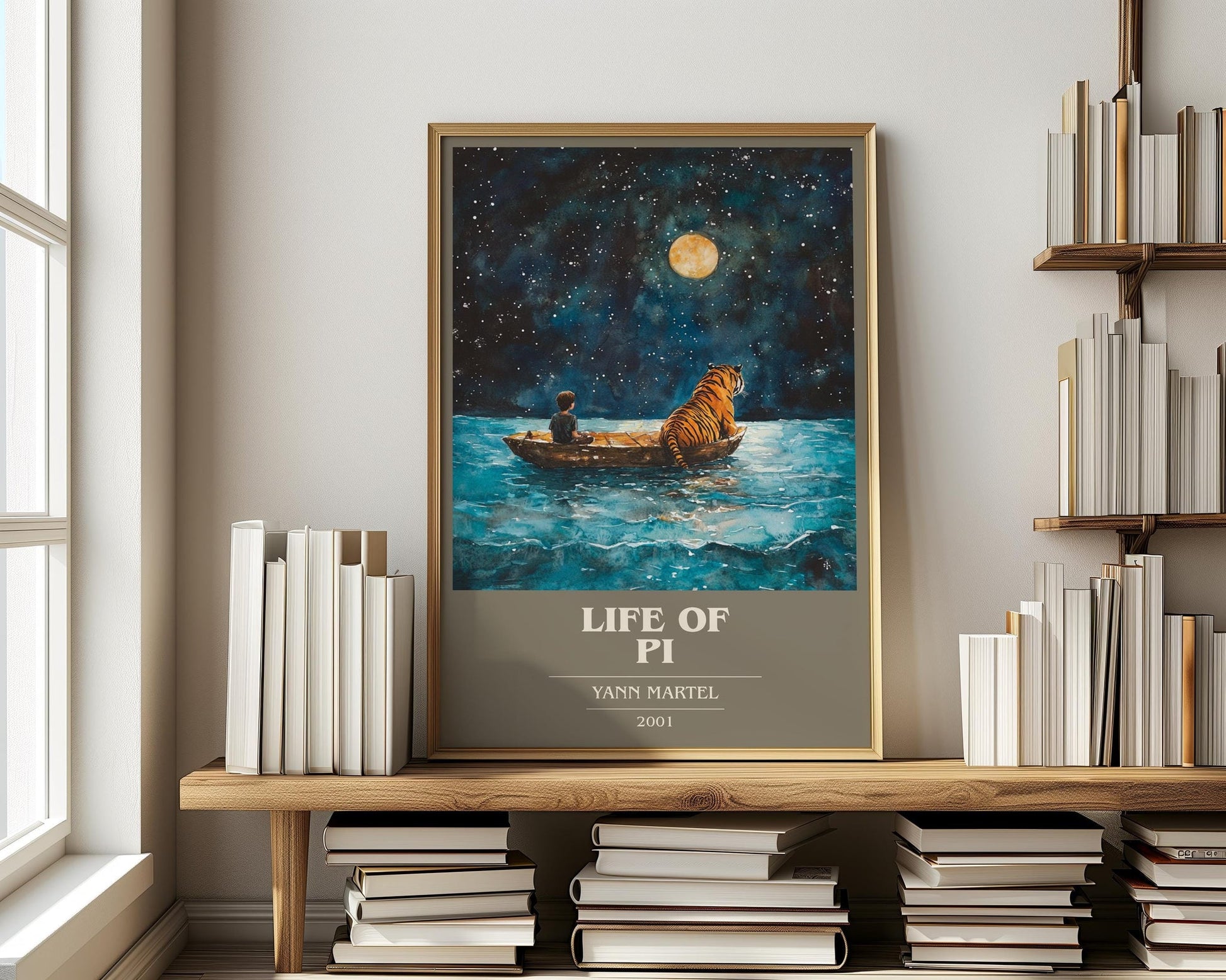 Life of Pi book cover book poster framed on wall – literary fiction wall art