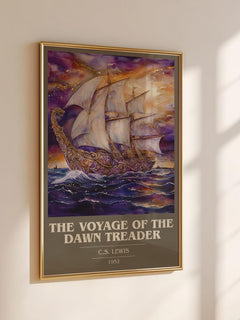 The Voyage of the Dawn Treader book cover book poster framed on wall – childrens wall art