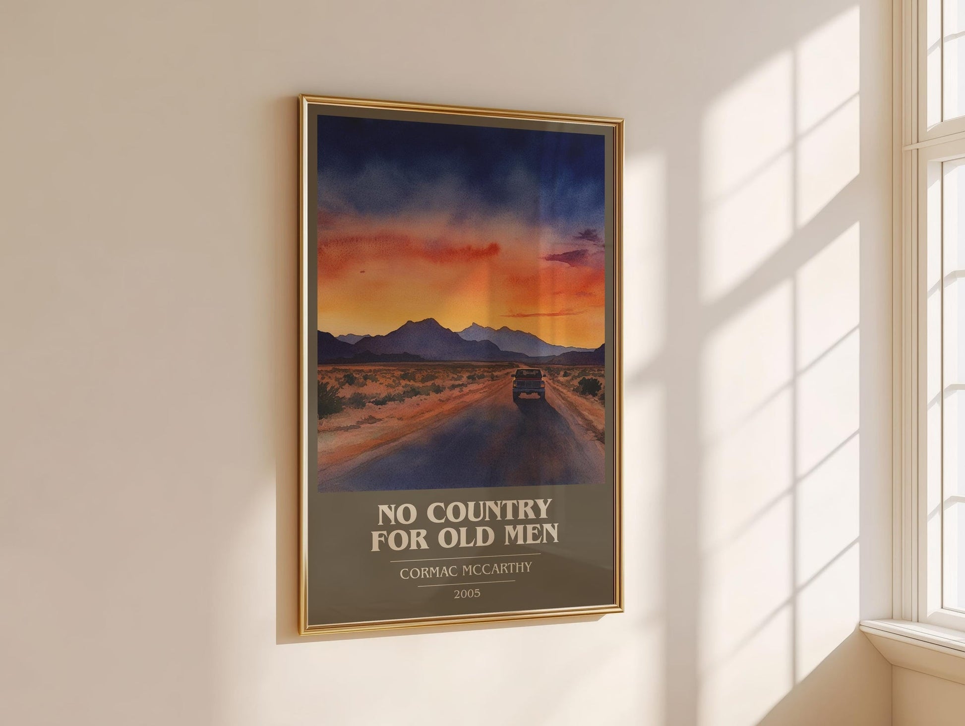No Country For Old Men book cover book poster framed on wall – thriller wall art