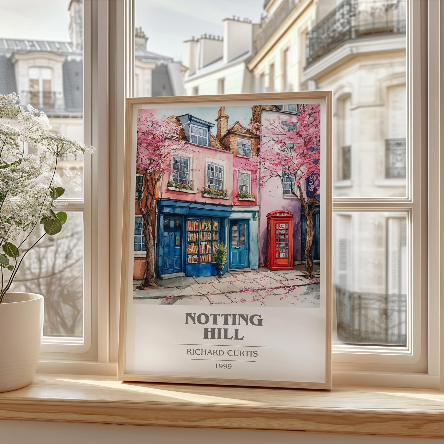 Notting Hill book cover poster colour and style options – Richard Curtis book art