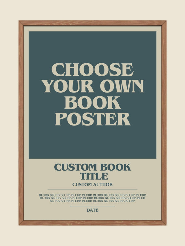 Custom Book Poster Design Your Own High Quality Poster Print-Free Delivery Wall Art. Author Book Artwork-Minimalist Gift Library Nook Gift