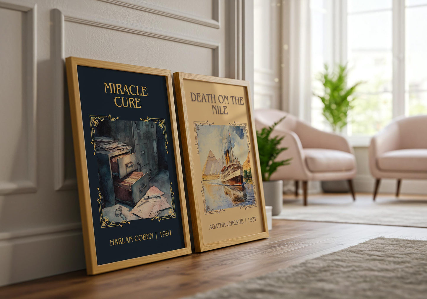 Miracle Cure by Harlan Coben Descriptive Poster Print. Free Delivery Wall Art Author & Blurb Book Artwork