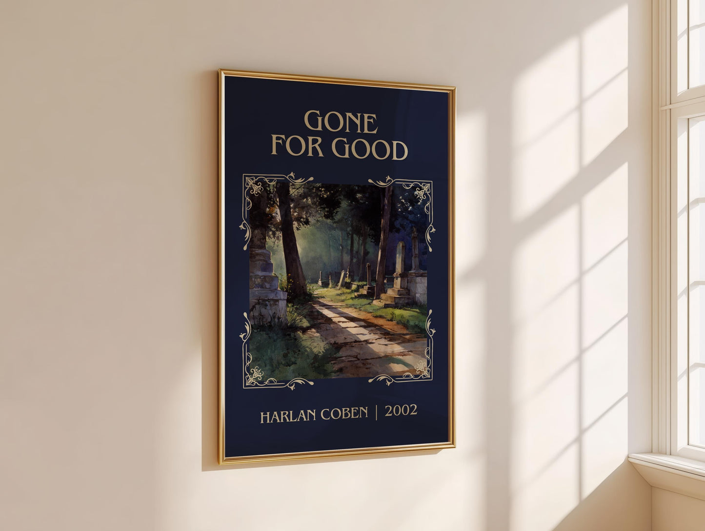 Gone For Good by Harlan Coben Descriptive Poster Print. Free Delivery Wall Art Author & Blurb Book Artwork
