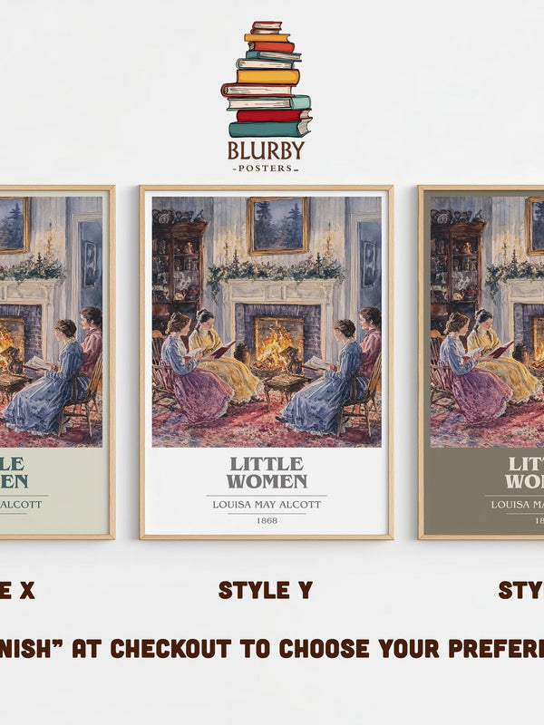 Little Women book cover poster colour and style options – Louisa May Alcott book art