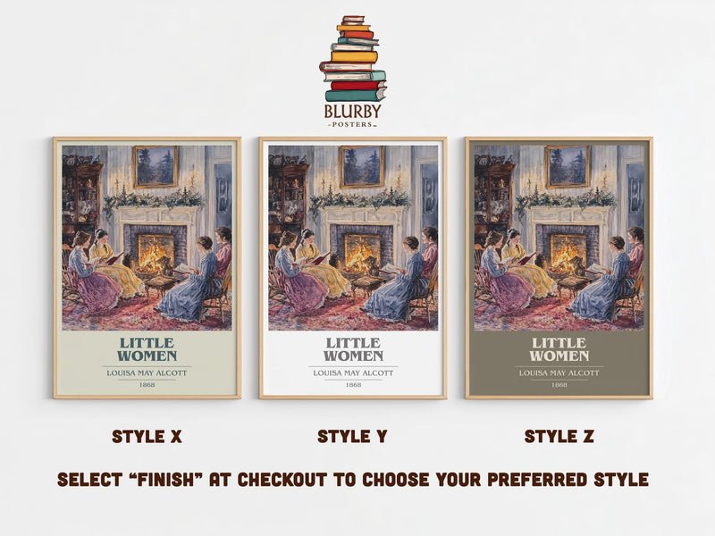 Little Women book cover poster colour and style options – Louisa May Alcott book art