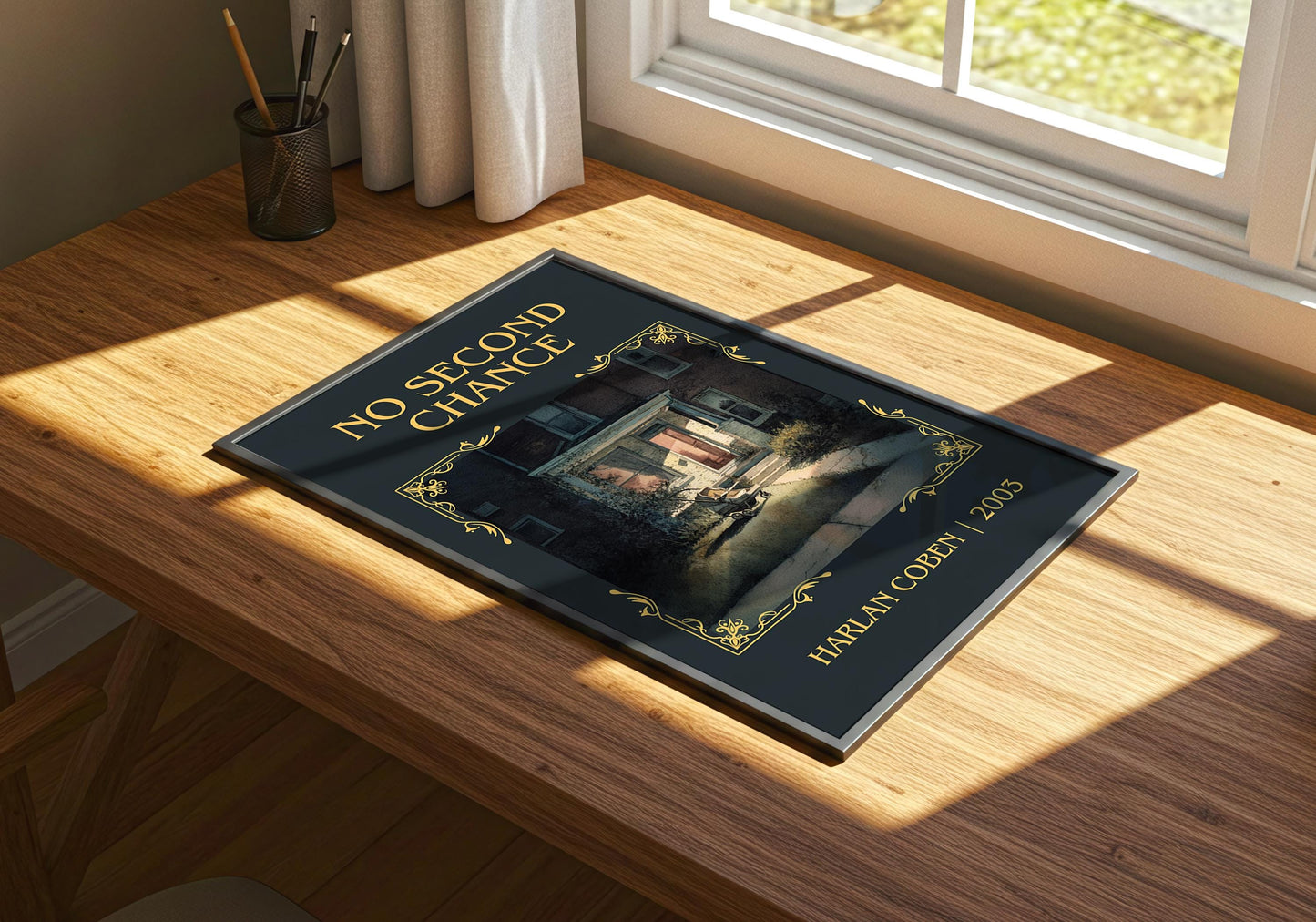 No Second Chance by Harlan Coben Descriptive Poster Print. Free Delivery Wall Art Author & Blurb Book Artwork