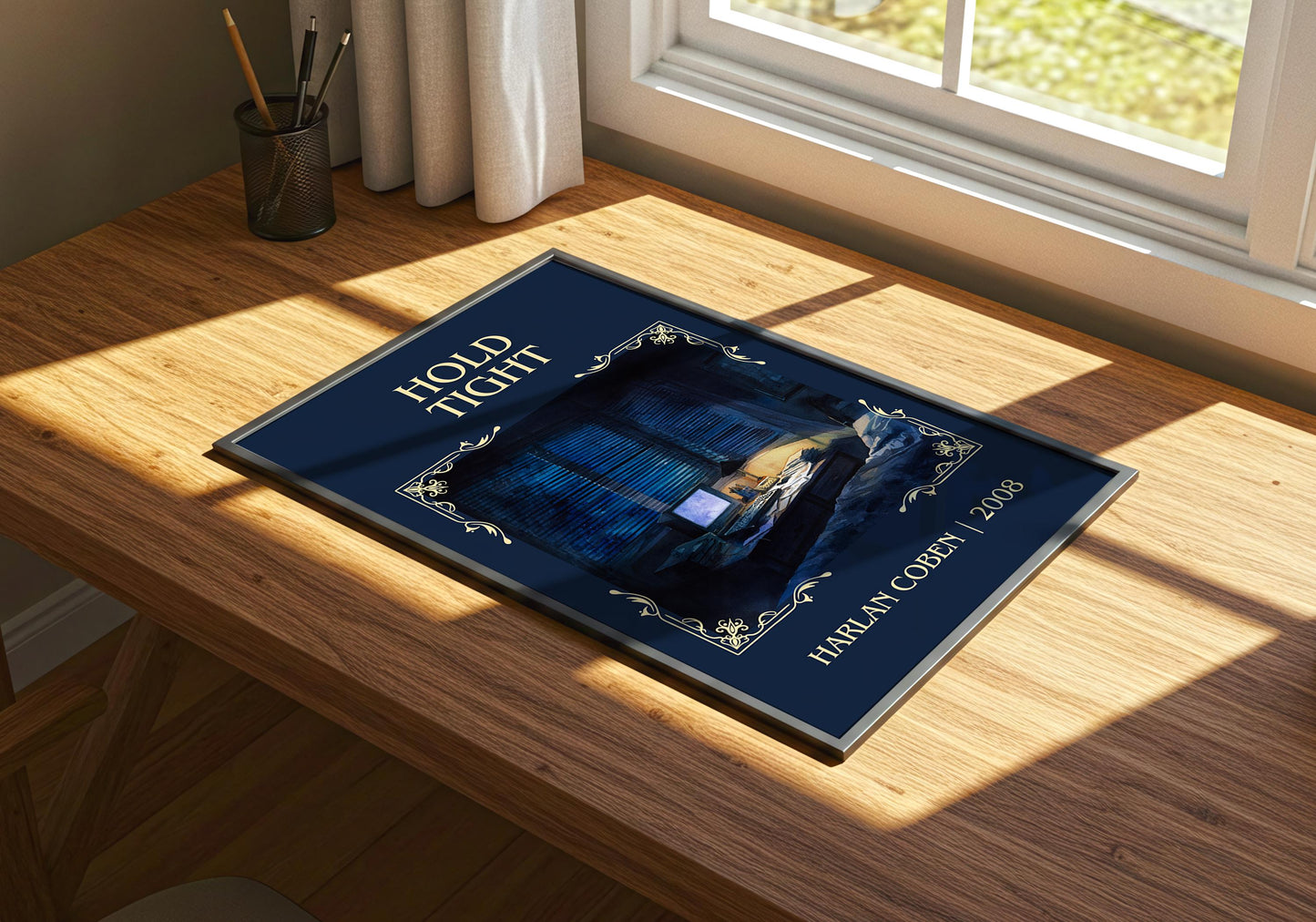 Hold Tight by Harlan Coben Descriptive Poster Print. Free Delivery Wall Art Author & Blurb Book Artwork